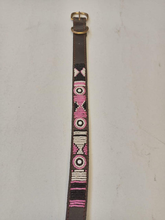 African Beaded Collar, Handmade Dog Collar , Maasai collar, Leather collar, Pet Gift, Christmas gift, Pet collar, Dog leash, Pet lead