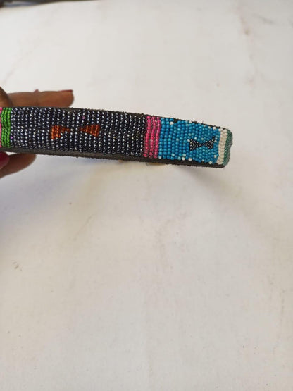 African Beaded Collar, Handmade Dog Collar , Maasai collar, Leather collar, Pet Gift, Christmas gift, Pet collar, Dog leash, Pet lead