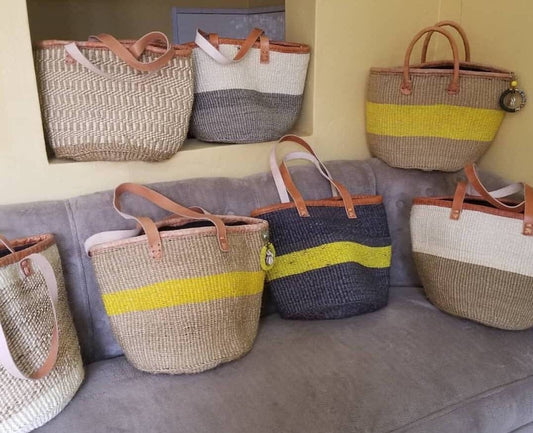 Handmade Woven Sisal Sling Bag - Boho Eco-Friendly Crossbody Bag | Sustainable Natural Fiber Purse | African Artisan Handcrafted Bag