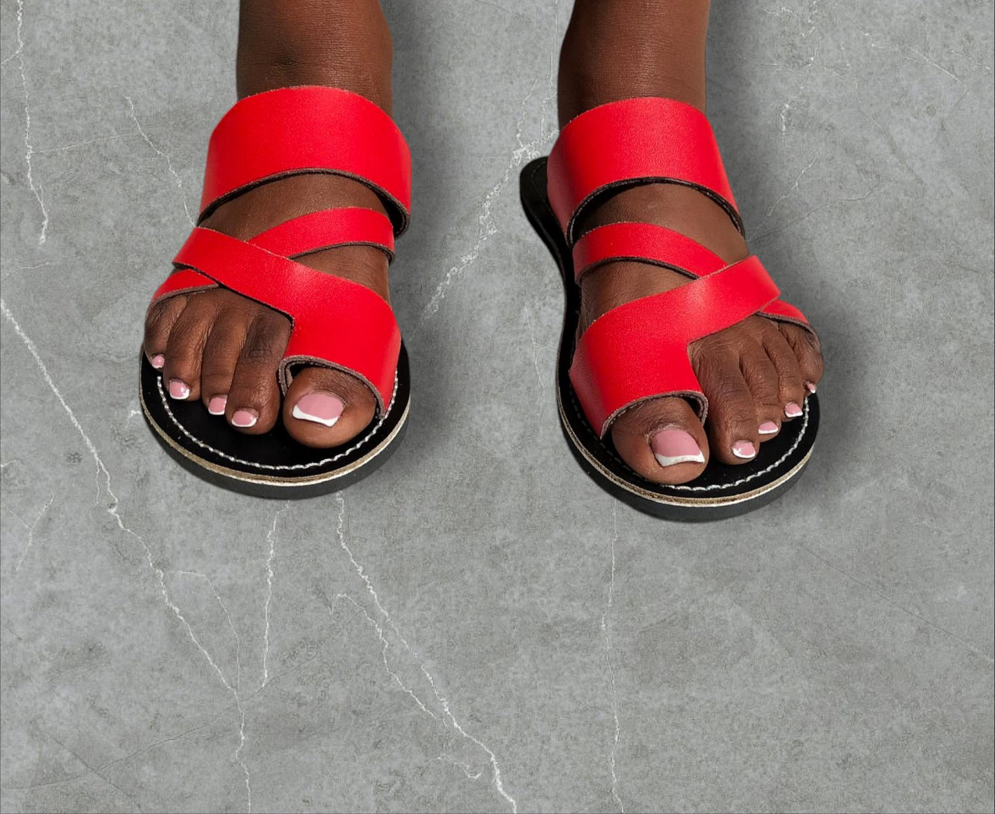 CUSTOMIZED Pure leather Sandals/Authentic Maasai-Style Leather Flip-Flops Women/Boho Beach Sandals/Comfortable Summer Sandal African Gifts