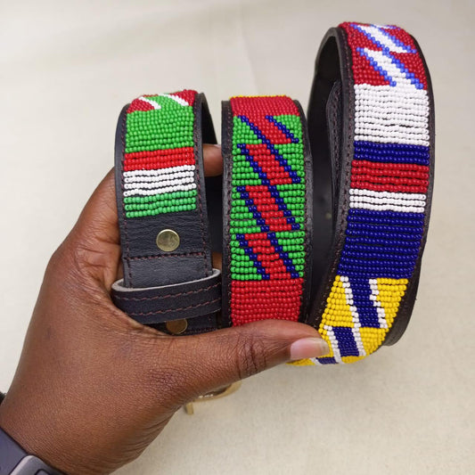 Maasai belt, Leather belt, Beaded belt, Handmade belt, Christmas gifts for loved ones African beaded belt, unisex belt, Casual belt, Boho