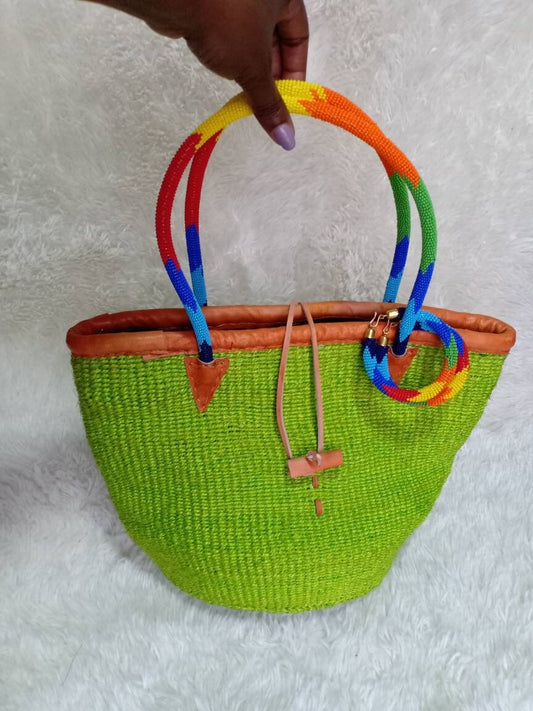 Handmade Woven Sisal Sling Bag - Boho Eco-Friendly Crossbody Bag | Sustainable Natural Fiber Purse | African Artisan Handcrafted Bag