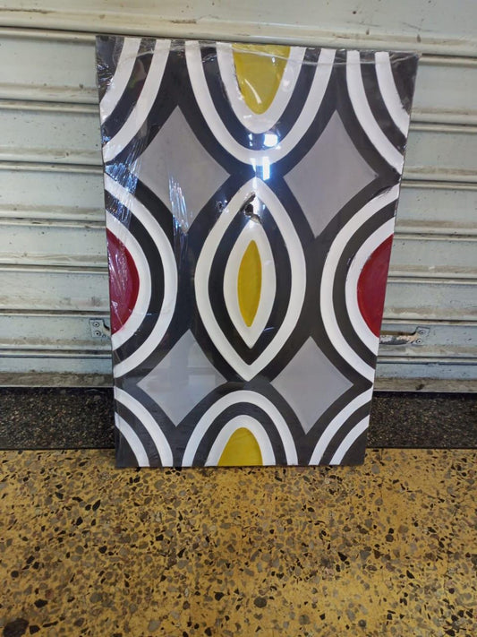 Handcrafted Rwandan Imigongo Painting | Unique African Wall Art on Wood | Cultural Home Decor