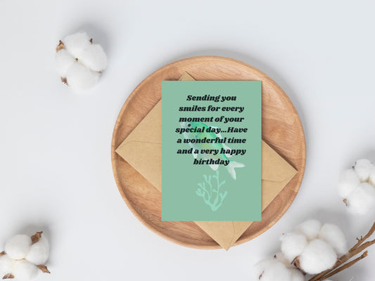 Digital birthday card, instant download, card, eco-friendly card, printable birthday card, unique birthday card, single-sided digital