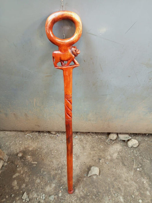 African wood Original Hiking Walking Stick Cane Handmade Kenya Africa 1 Piece Rosewood Hardwood hand red walking stick