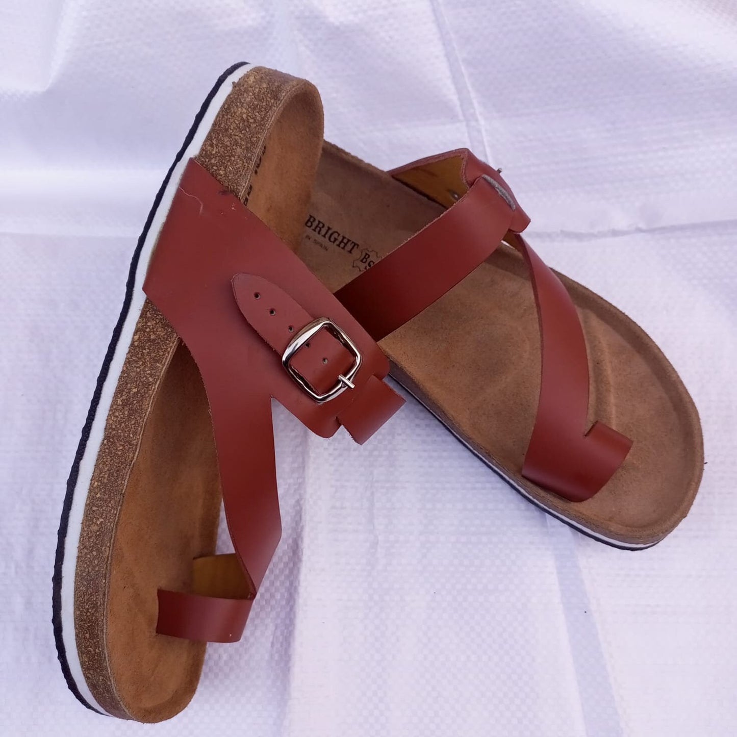 Handmade African Men's Sandals/Genuine Leather Beaded Flip-Flops/Comfortable Summer Sandals for Men/African Shoes/Unique Gift for Him