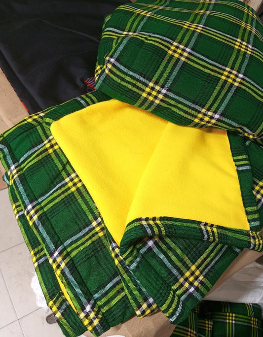 Authentic Maasai Shuka Blanket with Fleece Lining - Traditional African Wrap for Outdoor, Travel, Camping, and Home Decor"
