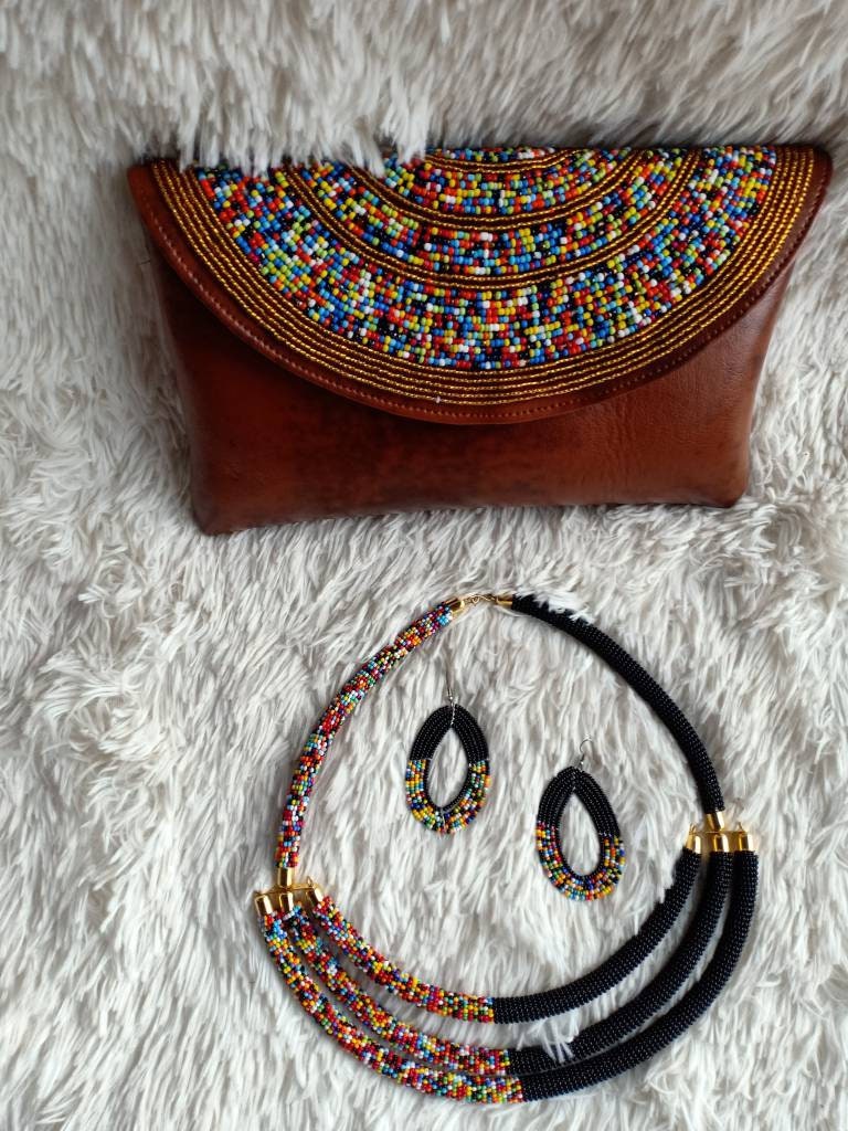 Boho Statement Jewelry/Colorful Seed Bead Necklace/Layered Necklace for Women/Gift for Her/Handmade Beaded Necklace/gift for women