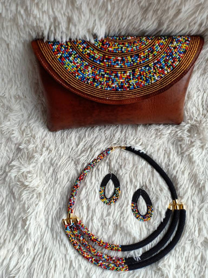 Boho Statement Jewelry/Colorful Seed Bead Necklace/Layered Necklace for Women/Gift for Her/Handmade Beaded Necklace/gift for women