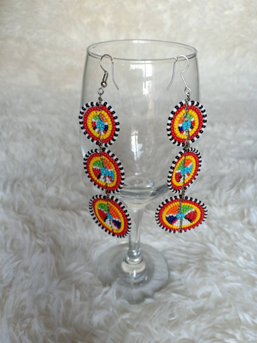 Beaded bead earrings,seed bead earrings,earrings with seed beads,handmade earrings,wholesale earringsgift for women