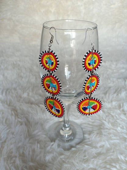 Beaded bead earrings,seed bead earrings,earrings with seed beads,handmade earrings,wholesale earringsgift for women