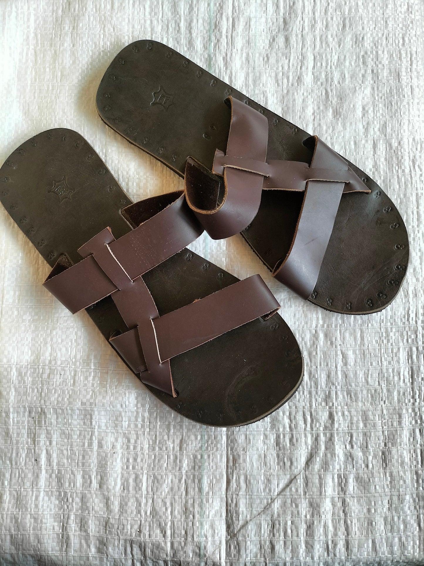 Handmade African Men's Sandals/Genuine Leather Beaded Flip-Flops/Comfortable Summer Sandals for Men/African Shoes/Unique Gift for Him