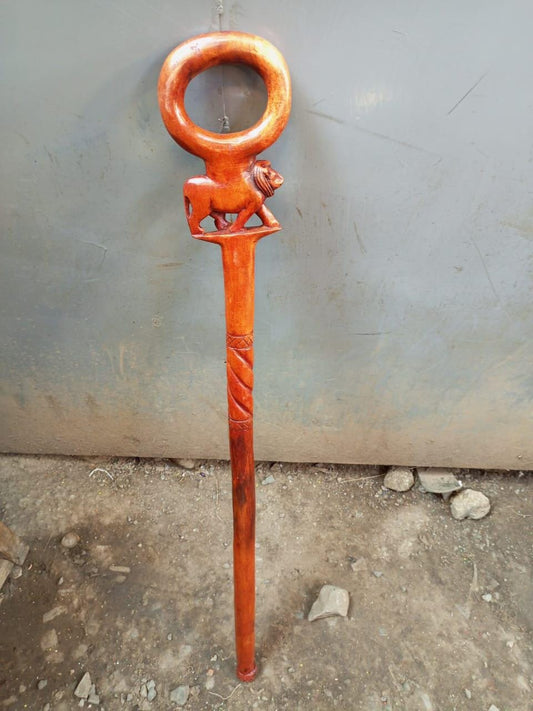 African wood Original Hiking Walking Stick Cane Handmade Kenya Africa 1 Piece Rosewood Hardwood hand red walking stick