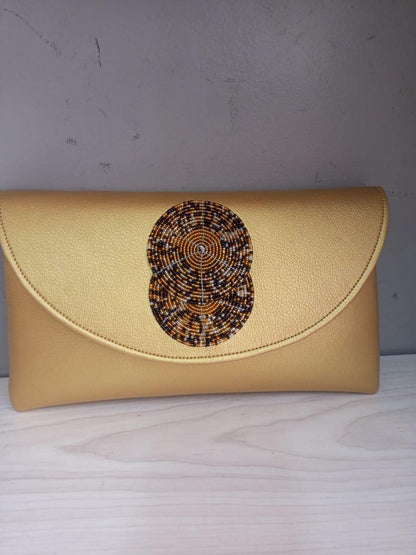 Gold leather African purses, bags,African bag, women purses , gift for her, christmas gift for loved ones,clutch bags, mother's day gifts