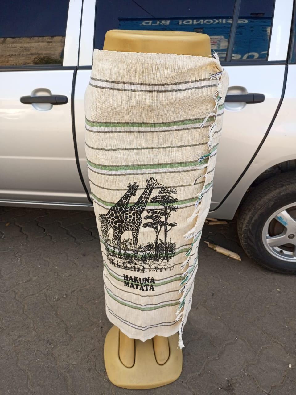 Hakuna Matata Authentic Kenyan Kikoy, Handwoven Wraps - Scarves & Beachwear, African Sarong, Beach Cover Up