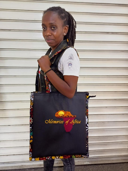 African Leather Tote bag, handcrafted laptop bag,Black woman modern African tote bag, Stylish tote bag, Brown girl bag, travel bag.