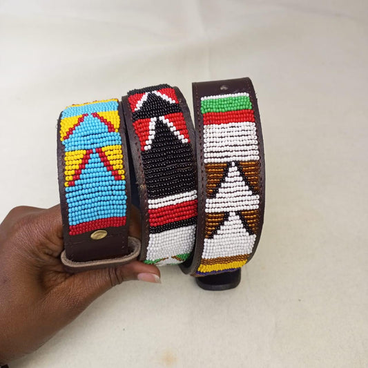 Maasai belt, Leather belt, Beaded belt, Handmade belt, Christmas gifts for loved ones African beaded belt, unisex belt, Casual belt, Boho