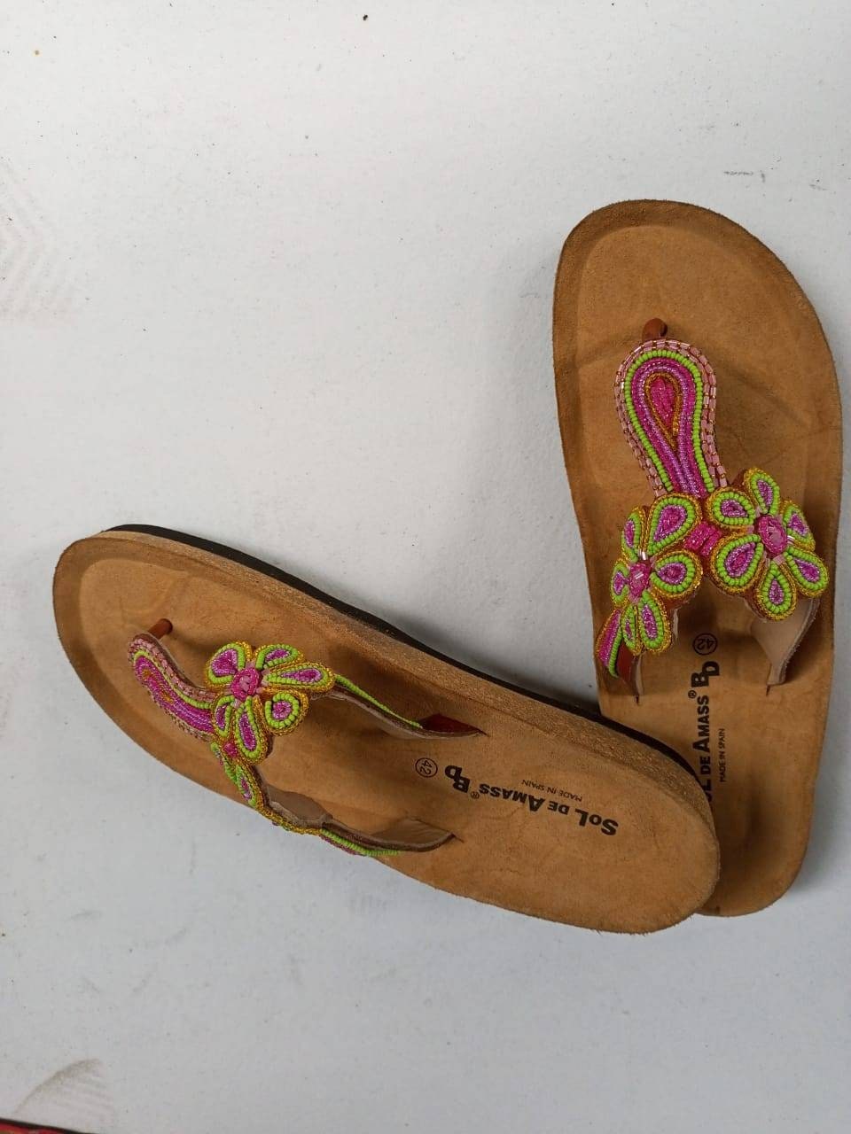 Handmade African Beaded Sandals/Authentic Maasai-Style Leather Flip-Flops Women/Boho Beach Sandals/Comfortable Summer Sandal African Gifts