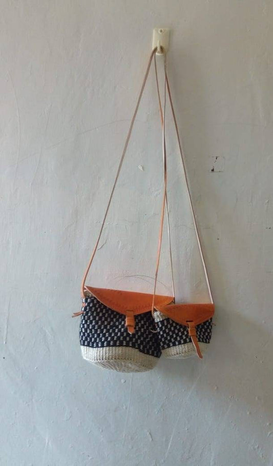 Handmade Woven Sisal Sling Bag - Boho Eco-Friendly Crossbody Bag | Sustainable Natural Fiber Purse | African Artisan Handcrafted Bag