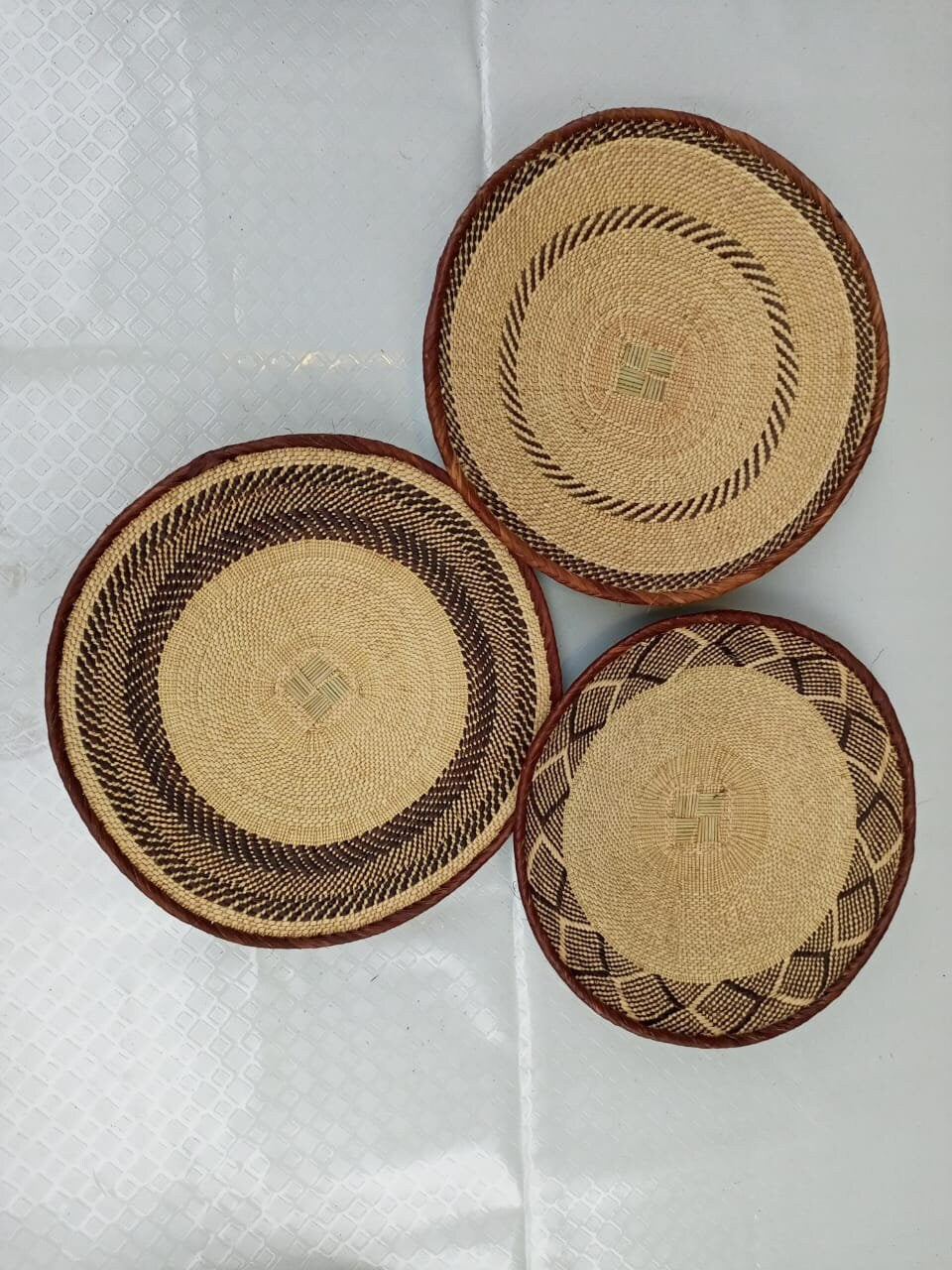 Handwoven Tonga Basket | African Wall Decor | Boho Home Decor | Fair Trade Wall Hanging /Rustic Farmhouse Decor | Handmade Wall Art 12-18