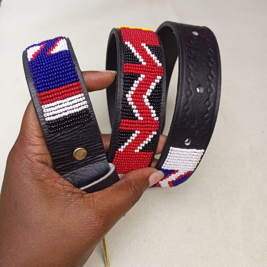 Maasai belt, Leather belt, Beaded belt, Handmade belt, Christmas gifts for loved ones African beaded belt, unisex belt, Casual belt, Boho