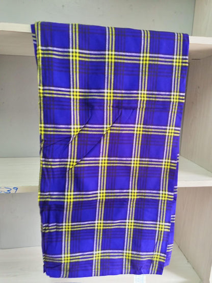 Authentic Maasai Shuka Blanket - Traditional African Tribal Wrap, Red Plaid Safari Blanket for Home Décor or Outdoor Adventures