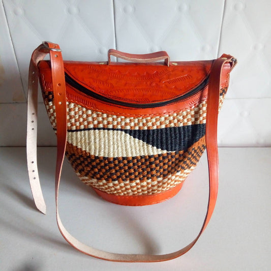 Handmade Woven Sisal Sling Bag - Boho Eco-Friendly Crossbody Bag | Sustainable Natural Fiber Purse | African Artisan Handcrafted Bag