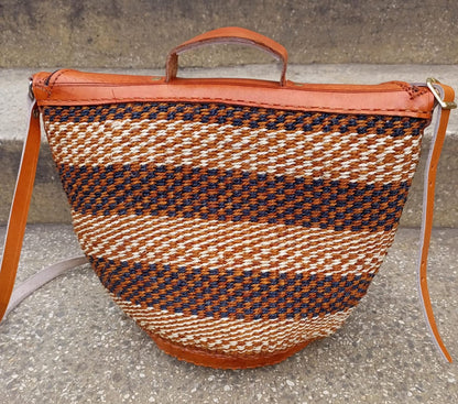 Handmade Woven Sisal Sling Bag - Boho Eco-Friendly Crossbody Bag | Sustainable Natural Fiber Purse | African Artisan Handcrafted Bag