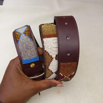 Maasai belt, Leather belt, Beaded belt, Handmade belt, Christmas gifts for loved ones African beaded belt, unisex belt, Casual belt, Boho