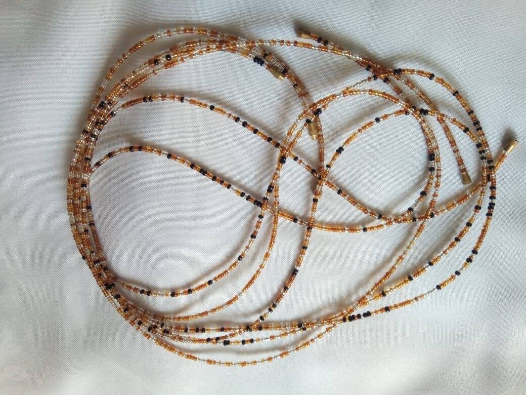 Handmade Waist Beads for Women/African Beaded Body Jewelry/Boho Style, Weight Loss, Belly Chain, Custom Size