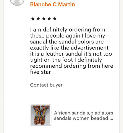 Handmade African Beaded Sandals/Authentic Maasai-Style Leather Flip-Flops Women/Boho Beach Sandals/Comfortable Summer Sandal African Gifts