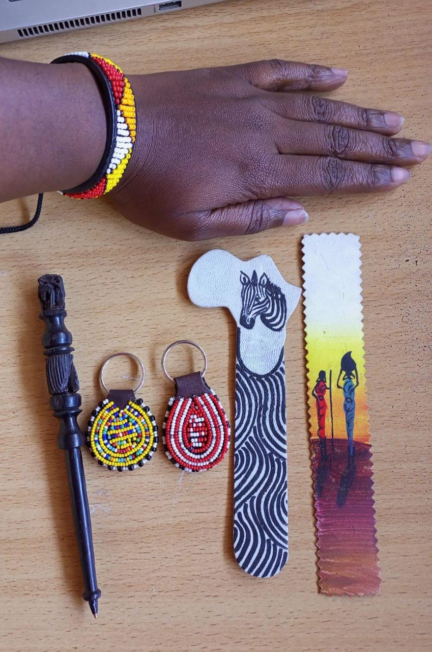 Handcrafted Gift Set: Bookmark, Ebony Pen, Beaded Keyholder  Adjustable Bracelet - Unique Thoughtful Gift for All Occasions