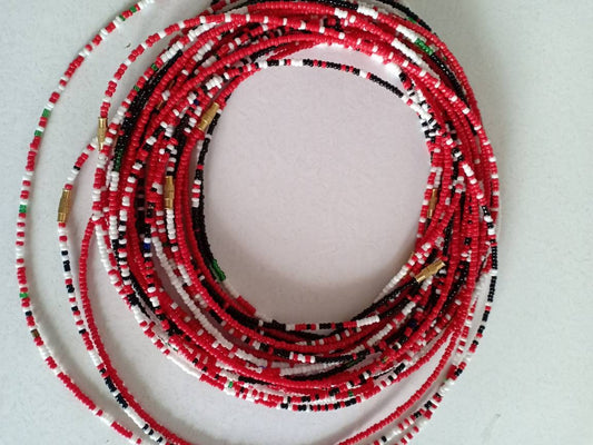 Handmade Waist Beads for Women/African Beaded Body Jewelry/Boho Style, Weight Loss, Belly Chain, Custom Size
