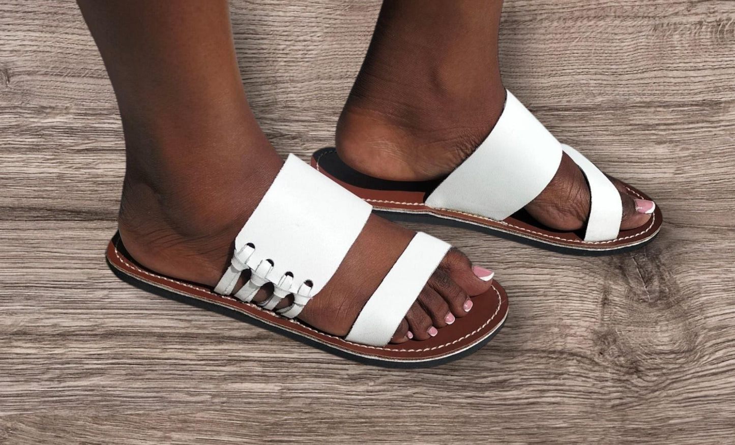 CUSTOMIZED Pure leather Sandals/Authentic Maasai-Style Leather Flip-Flops Women/Boho Beach Sandals/Comfortable Summer Sandal African Gifts