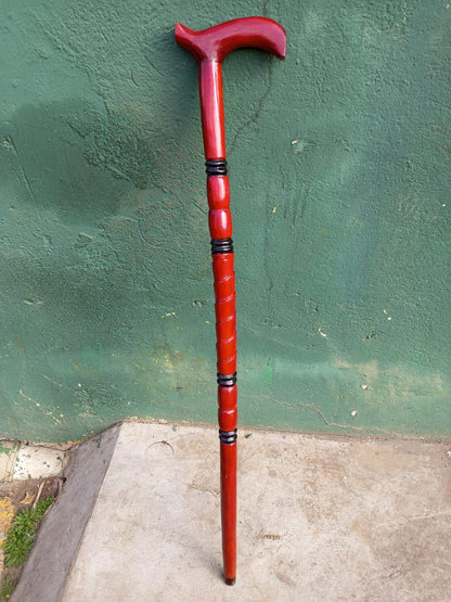 African wood Original Hiking Walking stick/Handmade Kenya Africa Mahogany Hardwood UnisexCane/Hand designed Cane/ Wooden walking stick
