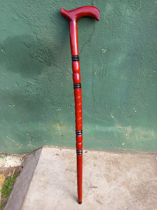 African wood Original Hiking Walking stick/Handmade Kenya Africa Mahogany Hardwood UnisexCane/Hand designed Cane/ Wooden walking stick