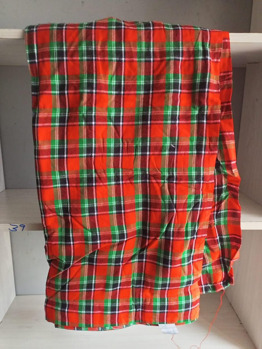 Authentic Maasai Shuka Blanket - Traditional African Tribal Wrap, Red Plaid Safari Blanket for Home Décor or Outdoor Adventures
