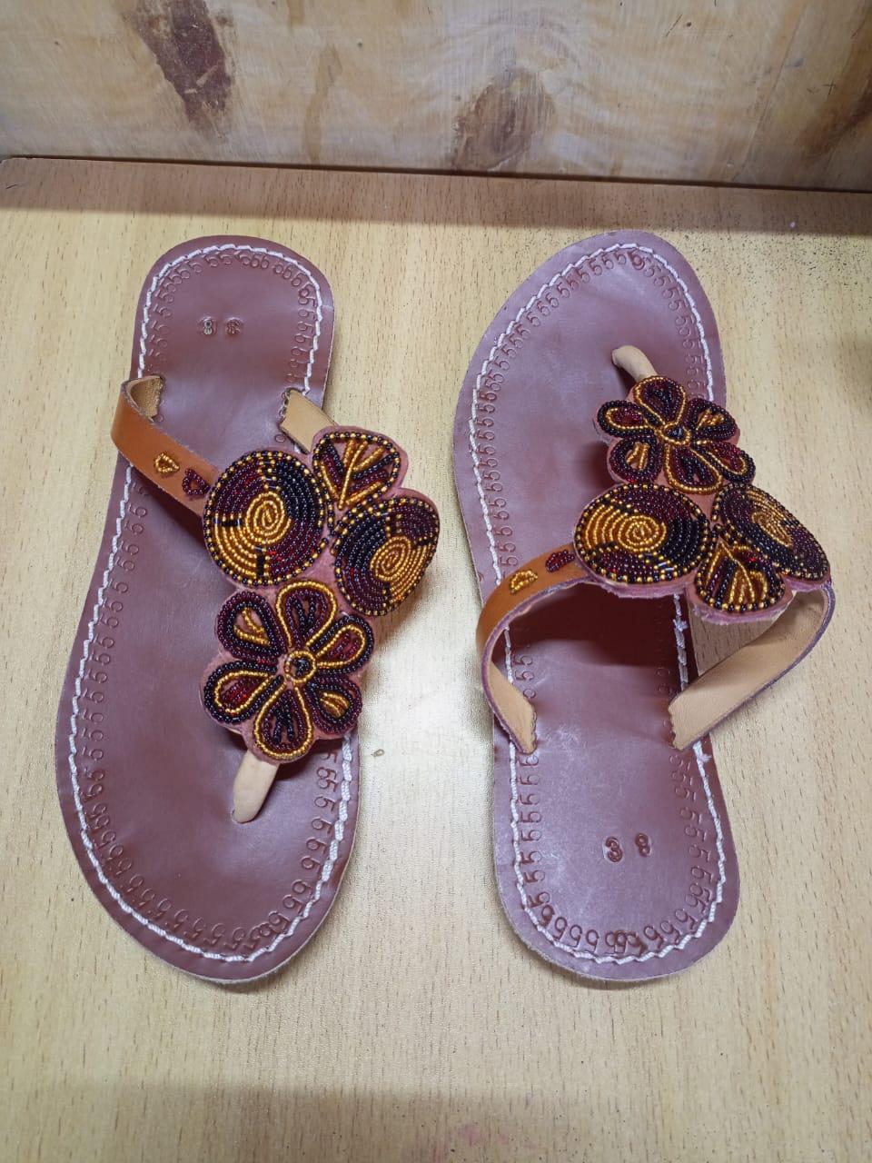 CUSTOMIZED African beaded sandals, summer sandals, Christmas gift for her,mom gift,beach sandals, leather sandals,