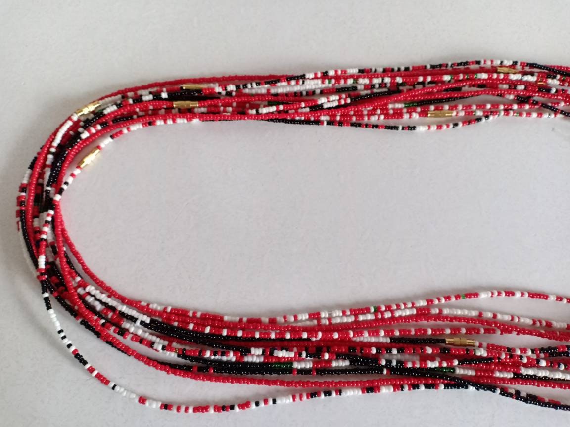 Handmade Waist Beads for Women/African Beaded Body Jewelry/Boho Style, Weight Loss, Belly Chain, Custom Size