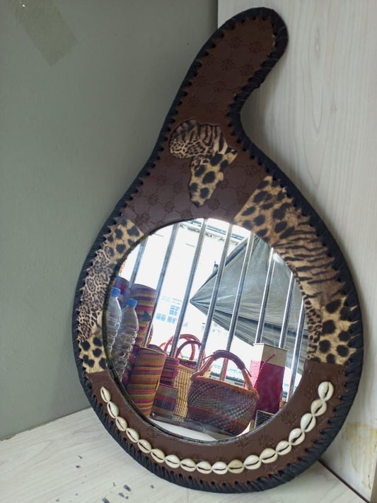 Elegant Art Decor Mirror | Unique Christmas Gift | Modern Wall Mirror for Home Decor | Holiday Living Room Accent | Handcrafted Mirror Gift