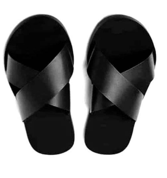 Handmade African Men's Sandals/Genuine Leather Beaded Flip-Flops/Comfortable Summer Sandals for Men/African Shoes/Unique Gift for Him