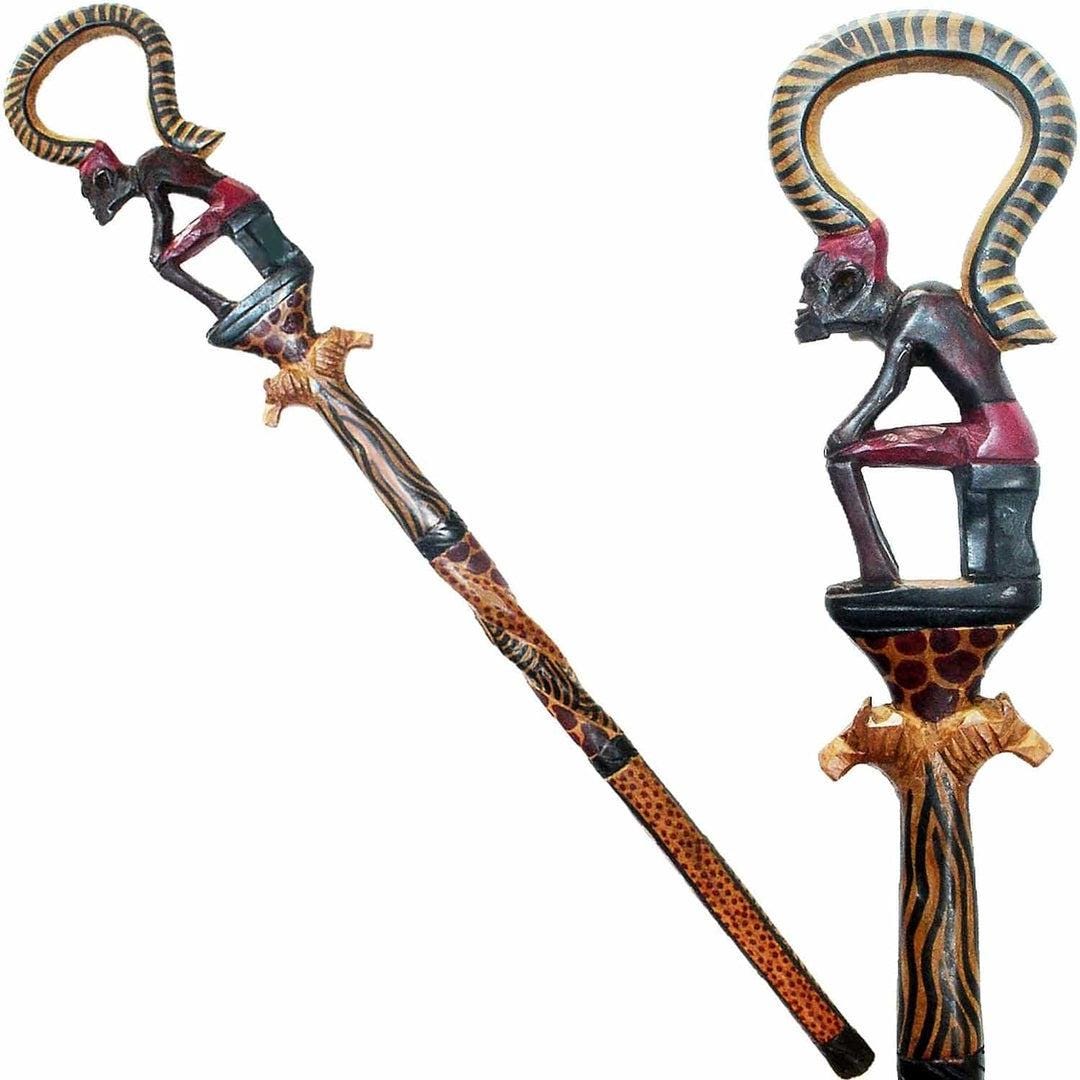 African wood Original Hiking Walking stick/Handmade Kenya Africa Mahogany Hardwood UnisexCane/Hand designed Cane/ Wooden walking stick