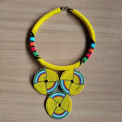 Boho Statement Jewelry/Colorful Seed Bead Necklace/Layered Necklace for Women/Gift for Her/Handmade Beaded Necklace/gift for women