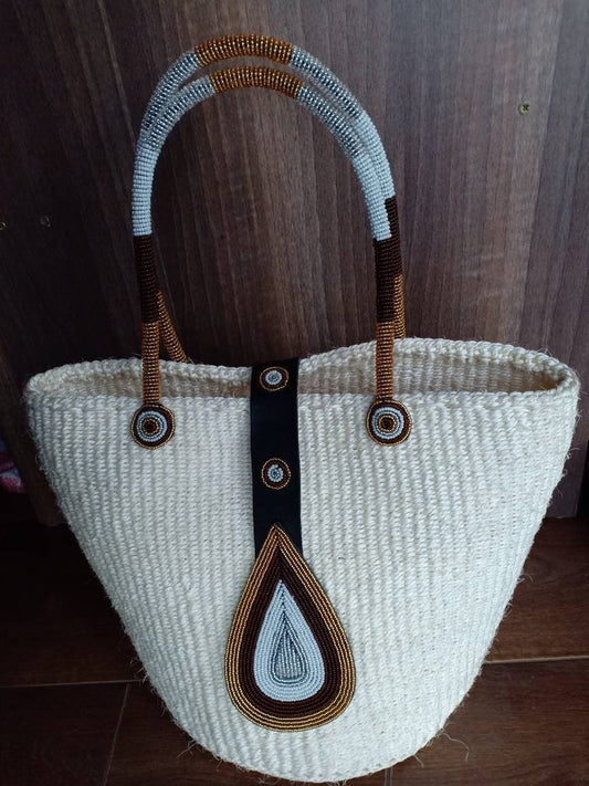 Handmade Woven Sisal Sling Bag - Boho Eco-Friendly Crossbody Bag | Sustainable Natural Fiber Purse | African Artisan Handcrafted Bag