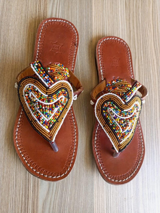 CUSTOMIZED African beaded sandals, summer sandals, Christmas gift for her,mom gift,beach sandals, leather sandals,