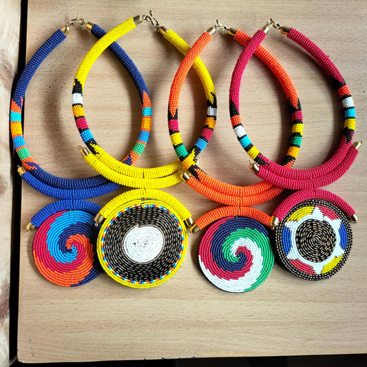 Boho Statement Jewelry/Colorful Seed Bead Necklace/Layered Necklace for Women/Gift for Her/Handmade Beaded Necklace/gift for women