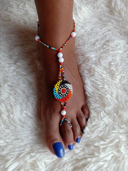 Handmade African Beaded Sandals/Authentic Maasai-Style Leather Flip-Flops Women/Boho Beach Sandals/Comfortable Summer Sandal African Gifts