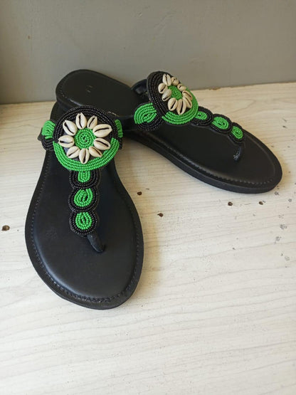 CUSTOMIZED African beaded sandals, summer sandals, Christmas gift for her,mom gift,beach sandals, leather sandals,