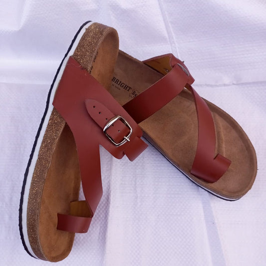 Handmade African Men's Sandals/Genuine Leather Beaded Flip-Flops/Comfortable Summer Sandals for Men/African Shoes/Unique Gift for Him
