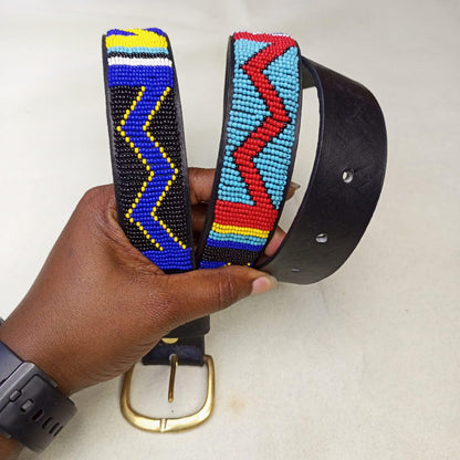 Maasai belt, Leather belt, Beaded belt, Handmade belt, Christmas gifts for loved ones African beaded belt, unisex belt, Casual belt, Boho